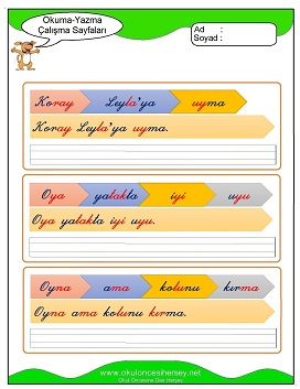 y sesi Grubu Çalışma Sayfaları